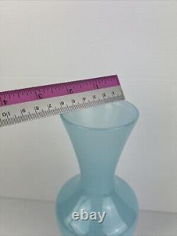 Murano Blue Opaline Art Glass Vase Italy Nason Moretti 26cm MCM