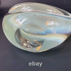 Murano Cenedese Art Glass Clear Opalescent Swan Figurines Sculptures
