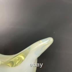 Murano Cenedese Art Glass Clear Opalescent Swan Figurines Sculptures