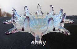 Murano Fratelli Toso Art Glass Pulled Edge Opalescent 10 Bowl Exc Cond