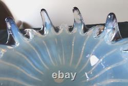 Murano Fratelli Toso Art Glass Pulled Edge Opalescent 10 Bowl Exc Cond