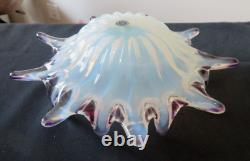 Murano Fratelli Toso Art Glass Pulled Edge Opalescent 10 Bowl Exc Cond