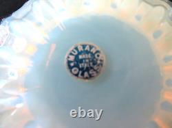 Murano Fratelli Toso Art Glass Pulled Edge Opalescent 10 Bowl Exc Cond
