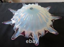 Murano Fratelli Toso Art Glass Pulled Edge Opalescent 10 Bowl Exc Cond