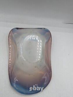 Murano Fratelli Toso Murano Opalescent Purple With Gold Flake Bowl Vintage MCM