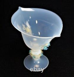 Murano Glass Opaline Vase Venetian