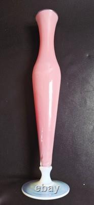 Murano Glass Pink Opaline Large Vase