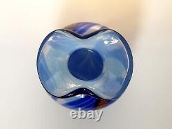 Murano Italian Style Art Glass Vase Vintage Opalescent Italian Studio Blown Vase