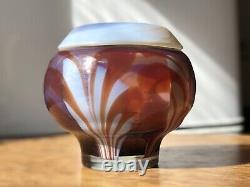 Murano Vase Opalescent Glass Vase Blown Art Glass Contemporary Vase MCM