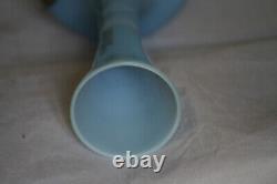 Nason Murano Vintage Blue Opaline Vase 70s 21cm 8in Italy original label glass