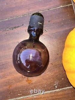 Neopolitan White Opaline Glass Decanter/genie Bottle Vintage