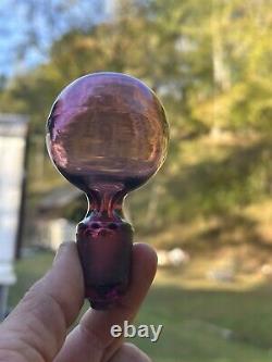 Neopolitan White Opaline Glass Decanter/genie Bottle Vintage