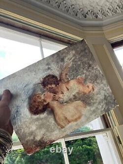 Oil on Opaline Glass Classical Grand Tour Venus Kissing Cupid After Hans Zatzka