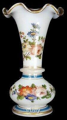 Opal Crystal Baccarat Vase Opaline J. F. Robert Louis-Philippe