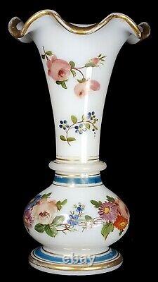 Opal Crystal Baccarat Vase Opaline J. F. Robert Louis-Philippe