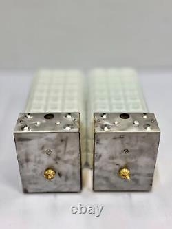 Opaline Glass & Brass Circa Marine Artefact Wall Art Deco Light Fixture Lot of 2