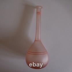 Opaline Glass Carafe Bottle Handmade Art Deco Table Design 20th N5162