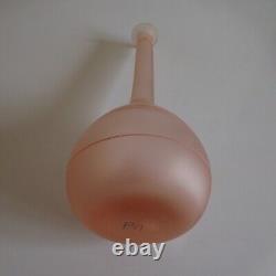 Opaline Glass Carafe Bottle Handmade Art Deco Table Design 20th N5162