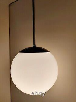 Opaline White glass Ceiling Lamp Light Fixed tube drop Bauhaus style Art Deco