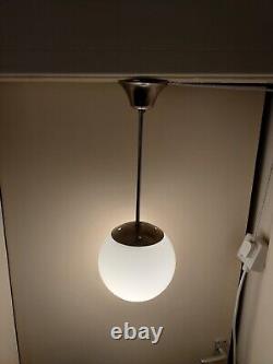 Opaline White glass Ceiling Lamp Light Fixed tube drop Bauhaus style Art Deco