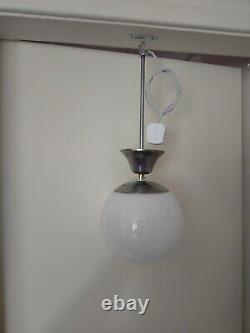 Opaline White glass Ceiling Lamp Light Fixed tube drop Bauhaus style Art Deco
