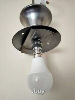 Opaline White glass Ceiling Lamp Light Fixed tube drop Bauhaus style Art Deco