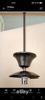 Opaline White glass Ceiling Lamp Light Fixed tube drop Bauhaus style Art Deco