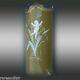 Opaline Art Glass Vase With Enamelled Cherub Design