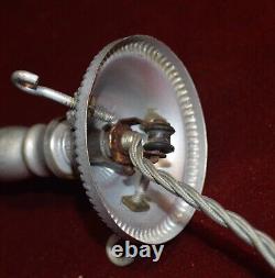 Original 1940s art deco 3 -moulded slip clamshell opalescent glass Odeon light