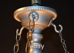 Original 1940s art deco 3 -moulded slip clamshell opalescent glass Odeon light