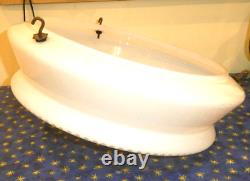 Original Art Deco 1930's Large Opaline Opaque Engraved Glass Ceiling Light Shade