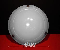 Original Jefferson moonstone opaline milk glass plafonier pendant light 1930s