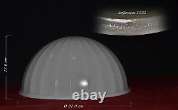 Original Jefferson moonstone opaline milk glass plafonier pendant light 1930s