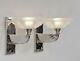 Petitot & Ezan Large Pair Of French 1930 Opalescent Art Deco Wall Sconces France