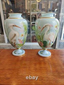 Pair Of Opaline Vases