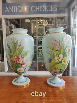 Pair Of Opaline Vases