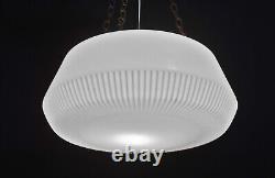 Pendant light art deco architectural C1930s plafoniere Opaline milk glass RARE