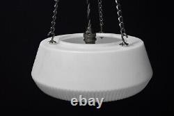 Pendant light art deco architectural C1930s plafoniere Opaline milk glass RARE