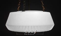 Pendant light art deco architectural C1930s plafoniere Opaline milk glass RARE