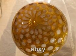 Phoenix Glass Amber Opalescent Coindot Round Neck Ball Pitcher-Mid 1880s Scarce