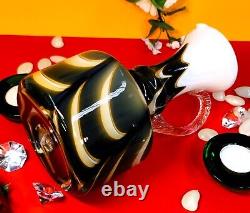 Pop Art Handle Carafe Opaline Florence Murano Carlo Moretti Opaline Glass Italy