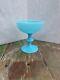 Portieux Vallerysthal France Blue Opaline Champagne Glass