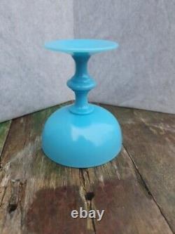 Portieux Vallerysthal France Blue Opaline Champagne Glass