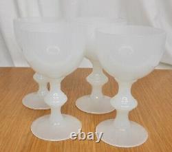 Portieux Vallerysthal PV French White Opaline 4.5 Glass Wine Goblet 83483
