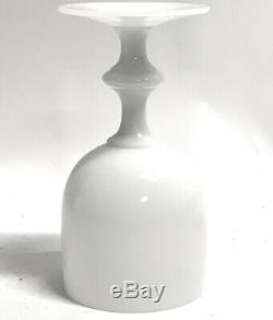 Portieux Vallerysthal Vintage White Opaline Goblets 6.5 Set of 7