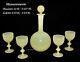 Portieux Vallerysthal Yellow Opaline Decanter And 4 Goblets