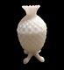 Rare French Portieux Vallerysthal White Opaline Glass Pineapple Sweet Jar