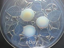 RARE High bowl glass opalescent signé ARRERS White flowers, Snowballs