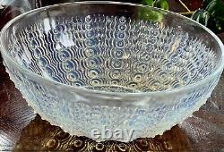 R LALIQUE 1935 Oursins #2 Opalescent 8 Bowl #3308 crystal Glass Mint Rene