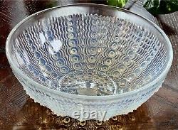 R LALIQUE 1935 Oursins #2 Opalescent 8 Bowl #3308 crystal Glass Mint Rene